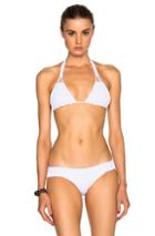 Tori Praver Swimwear Daisy Bikini Top In White