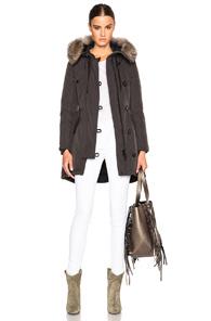 Moncler Arriette Parka With Fur Hood In Green