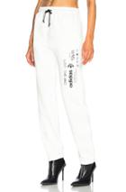 Adidas By Alexander Wang Graphic Joggers In White