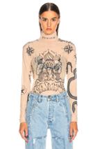 Vetements Tattoo Top In Abstract,neutral