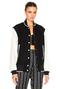 Rag & Bone Edith Varsity Jacket In Black