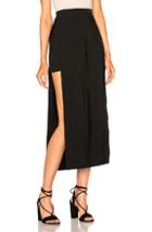 Rosetta Getty Cotton Faille Split Panel Shorts In Black