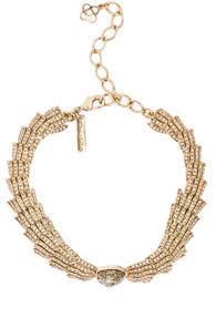 Oscar De La Renta Wistera Crystal Necklace In Metallics