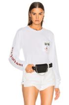 Local Authority For Fwrd Let's Party Long Sleeve Tee In White