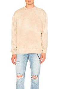 John Elliott Oversized Crewneck Pullover In Neutrals,ombre & Tie Dye