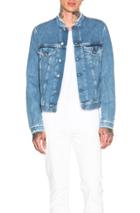 Acne Studios Who Frayed Denim Jacket In Blue