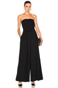 Nicholas Crepe Strapless Jumpsuit In Black