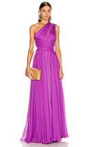 Zuhair Murad Silk Chiffon Long Dress In Purple