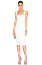 Victoria Beckham Matte Crepe Curve Dress In White