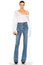 Esteban Cortazar Poplin Train Tunic Top In White