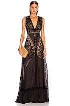 Zuhair Murad Island Long Dress In Black