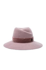 Maison Michel Virginie Hat With Velvet In Purple