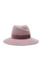 Maison Michel Virginie Hat With Velvet In Purple