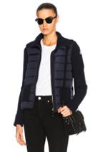 Moncler Maglione Tricot Jacket In Blue