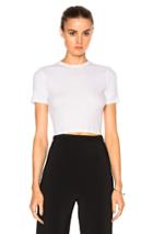 Rosetta Getty Cropped Short Sleeve T-shirt In White