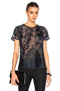 Kate Sylvester Gala Top In Blue,floral