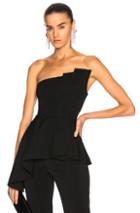 Cushnie Et Ochs Asymmetrical Hem Corset Top In Black