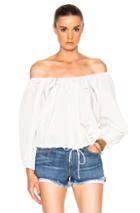 Sea Off The Shoulder Peasant Top In White
