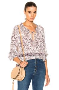 L'agence Crawford Top In Floral,purple,white