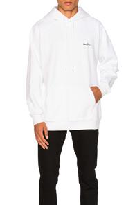 Second/layer Pullover Hoodie In White