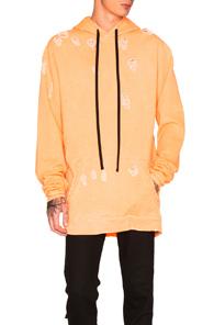 Unravel For Fwrd Oversized Hoodie In Orange,neon