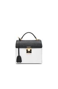 Mark Cross Saffiano Colorblock Sara Bag In White