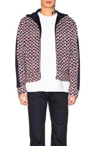 Valentino Printed Track Jacket In Abstract,blue,red