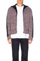 Valentino Printed Track Jacket In Abstract,blue,red