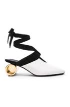 Jw Anderson Cylinder Heel Leather Ballet Shoes In White