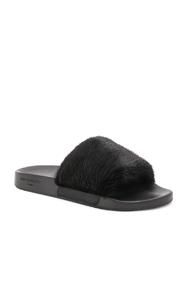Givenchy Mink Slides In Black