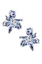 Lele Sadoughi Paper Lily Earrings In Blue