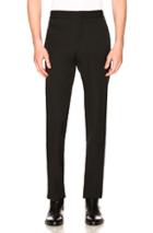 Saint Laurent Flat Front Trousers In Black