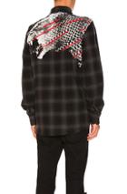 Marcelo Burlon Sham Shirt In Gray,black,checkered & Plaid