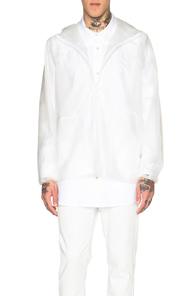 Off-white Short Raincoat In White