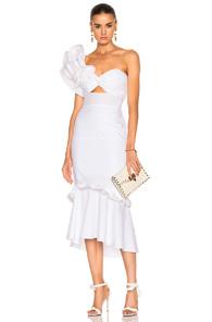 Johanna Ortiz Maloka Cotton Poplin Dress In White