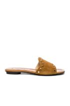 Jimmy Choo Suede Nanda Flats With Studs In Brown