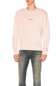 Saint Laurent Crewneck Sweatshirt In Pink