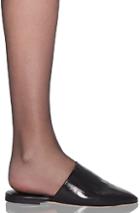 Saint Laurent Eel Leather Bliss Mules In Black