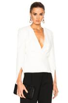 Protagonist Deep V Tailored Top In White