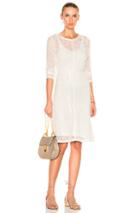 Raquel Allegra Bias Long Sleeve Dress In White