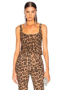 Miaou Roxanne Top In Animal Print,neutral