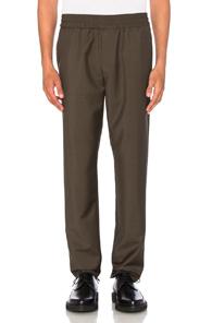 Acne Studios Ryder Cropped Trousers In Green