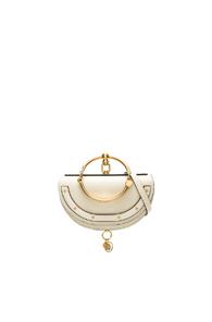 Chloe Small Nile Leather Minaudiere In White