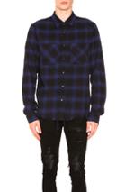 Amiri Flannel Shirt In Blue,checkered & Plaid