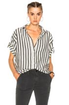 The Great Tie Sleeve Big Shirt In Black,white,stripes