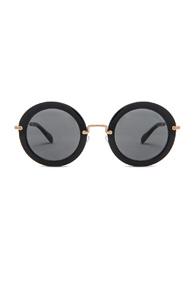 Miu Miu Circle Sunglasses In Black