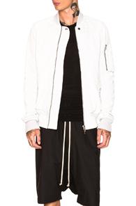Rick Owens Flight Bomber In White
