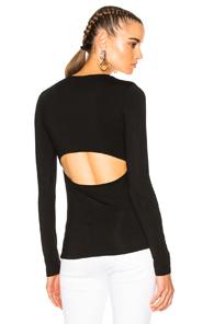T By Alexander Wang Modal Spandex Long Sleeve Tee In Black