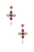 Dolce & Gabbana Cross Earrings In Metallics