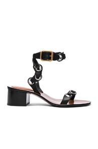 Chloe Leather Miller Sandals In Black
